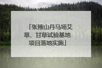 张掖山丹马场艾草、甘草试验基地项目落地实施