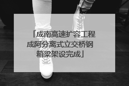 成南高速扩容工程成阿分离式立交桥钢箱梁架设完成