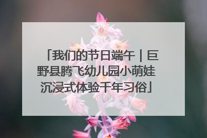 我们的节日端午｜巨野县腾飞幼儿园小萌娃沉浸式体验千年习俗