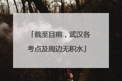 截至目前，武汉各考点及周边无积水