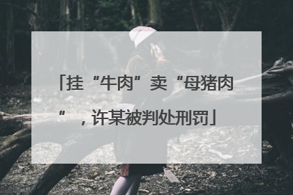 挂“牛肉”卖“母猪肉”，许某被判处刑罚