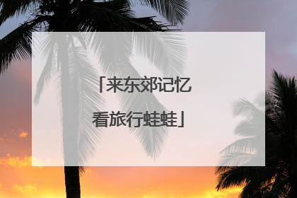 来东郊记忆 看旅行蛙蛙