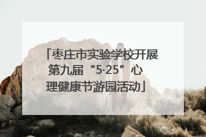 枣庄市实验学校开展第九届“5·25”心理健康节游园活动