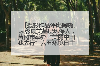 摄影作品评比揭晓、表彰最美基层环保人，黄冈市举办“美丽中国我先行”六五环境日主题宣传活动