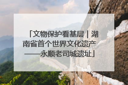 文物保护看基层｜湖南省首个世界文化遗产——永顺老司城遗址