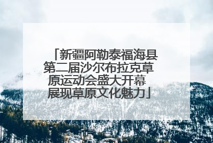新疆阿勒泰福海县第二届沙尔布拉克草原运动会盛大开幕 展现草原文化魅力