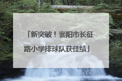 新突破！襄阳市长征路小学排球队获佳绩