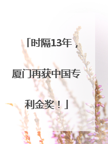 时隔13年，厦门再获中国专利金奖！