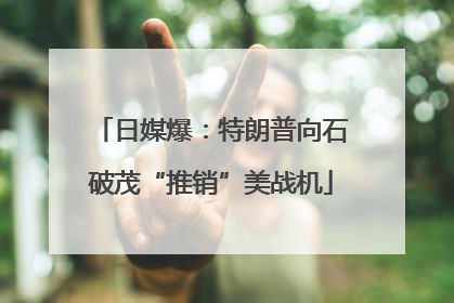 日媒爆：特朗普向石破茂“推销”美战机