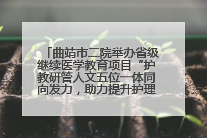 曲靖市二院举办省级继续医学教育项目“护教研管人文五位一体同向发力，助力提升护理效能学习班”