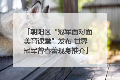 朝阳区“冠军面对面美育课堂”发布 世界冠军曾春蕾现身推介