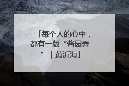 每个人的心中，都有一版“酱园弄”｜黄沂海