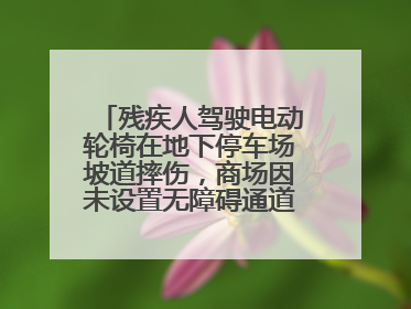 残疾人驾驶电动轮椅在地下停车场坡道摔伤，商场因未设置无障碍通道等过错担责