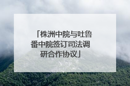 株洲中院与吐鲁番中院签订司法调研合作协议