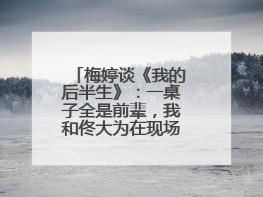 梅婷谈《我的后半生》：一桌子全是前辈，我和佟大为在现场就是“小辈”