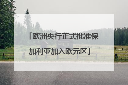欧洲央行正式批准保加利亚加入欧元区