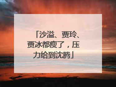 沙溢、贾玲、贾冰都瘦了，压力给到沈腾