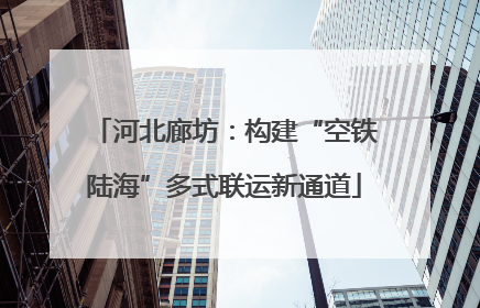 河北廊坊：构建“空铁陆海”多式联运新通道