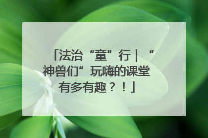 法治“童”行｜“神兽们”玩嗨的课堂有多有趣？！