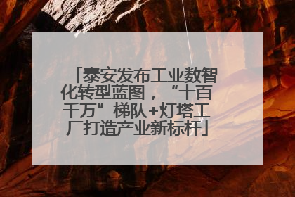 泰安发布工业数智化转型蓝图，“十百千万”梯队+灯塔工厂打造产业新标杆