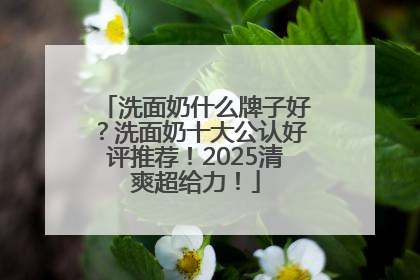 洗面奶什么牌子好？洗面奶十大公认好评推荐！2025清爽超给力！