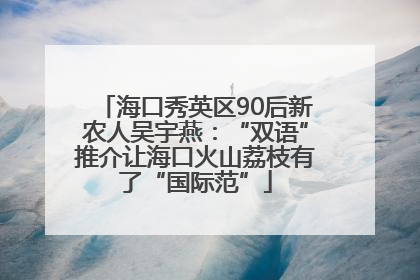 海口秀英区90后新农人吴宇燕：“双语”推介让海口火山荔枝有了“国际范”