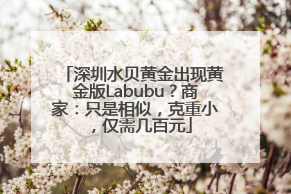 深圳水贝黄金出现黄金版Labubu？商家：只是相似，克重小，仅需几百元