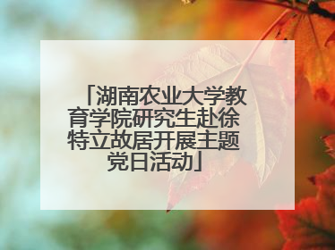 湖南农业大学教育学院研究生赴徐特立故居开展主题党日活动
