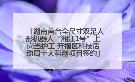 湖南首台全尺寸双足人形机器人“湘江1号”上岗当护工 开福区科技活动周十大科创项目签约