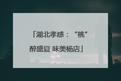 湖北孝感：“桃”醉盛夏 味美杨店