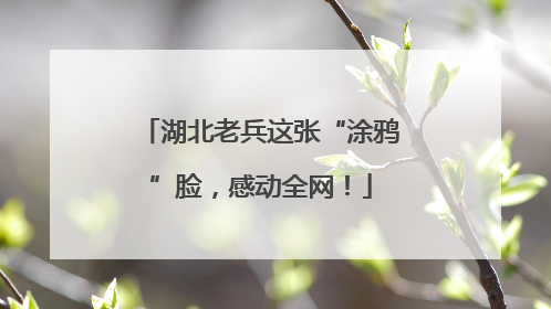 湖北老兵这张“涂鸦”脸，感动全网！
