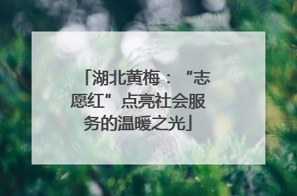 湖北黄梅：“志愿红”点亮社会服务的温暖之光