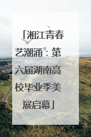湘江青春艺潮涌：第六届湖南高校毕业季美展启幕