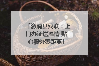溆浦县残联：上门办证送温情 贴心服务零距离