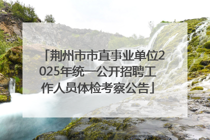 荆州市市直事业单位2025年统一公开招聘工作人员体检考察公告
