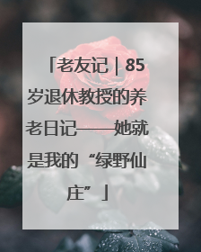 老友记｜85岁退休教授的养老日记——她就是我的“绿野仙庄”