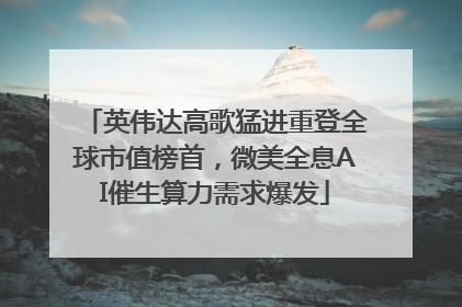 英伟达高歌猛进重登全球市值榜首，微美全息AI催生算力需求爆发