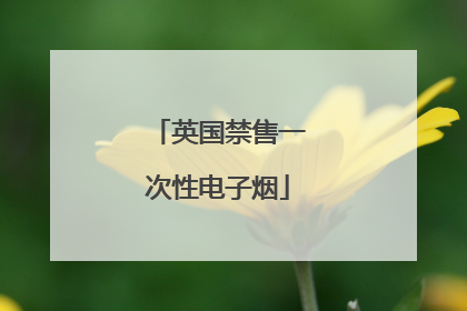 英国禁售一次性电子烟