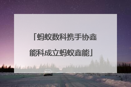 蚂蚁数科携手协鑫能科成立蚂蚁鑫能