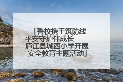 警校携手筑防线 平安守护伴成长——庐江县城西小学开展安全教育主题活动