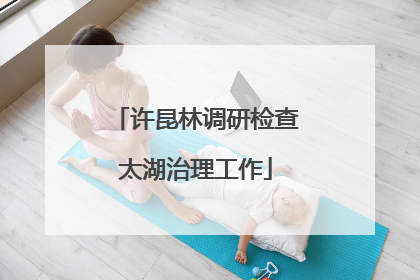 许昆林调研检查太湖治理工作