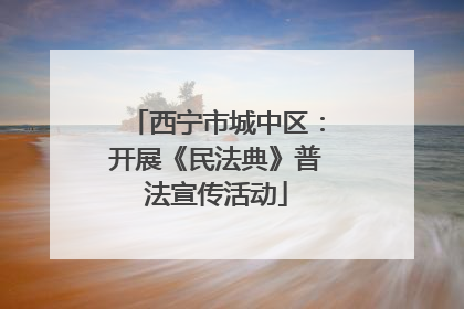西宁市城中区：开展《民法典》普法宣传活动