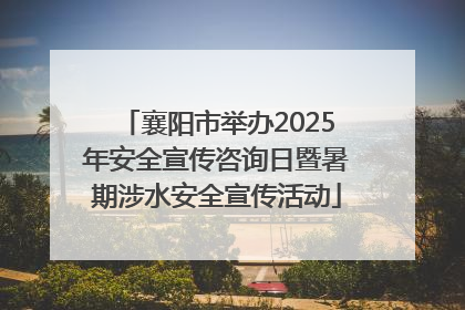 襄阳市举办2025年安全宣传咨询日暨暑期涉水安全宣传活动