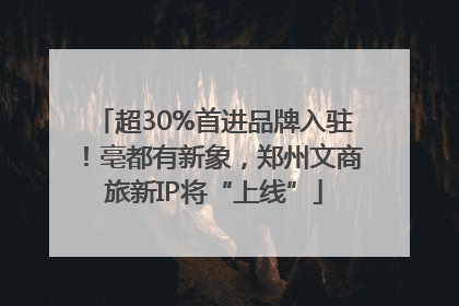 超30%首进品牌入驻！亳都有新象，郑州文商旅新IP将“上线”