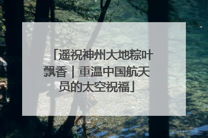 遥祝神州大地粽叶飘香｜重温中国航天员的太空祝福