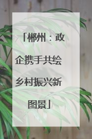郴州：政企携手共绘乡村振兴新图景