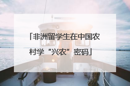 非洲留学生在中国农村学“兴农”密码