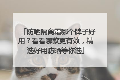 防晒隔离霜哪个牌子好用？看看哪款更有效，精选好用防晒等你选