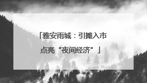 雅安雨城：引摊入市 点亮“夜间经济”