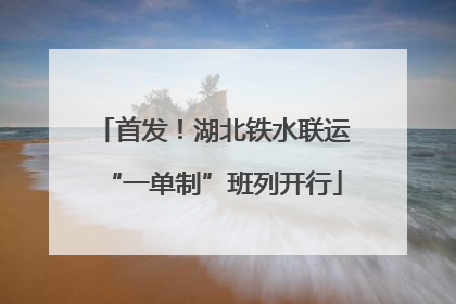 首发！湖北铁水联运“一单制”班列开行